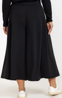 Toscane Boutique Jupes|Jupe culotte avec boutons NOIR