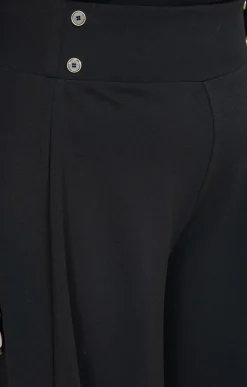 Toscane Boutique Jupes|Jupe culotte avec boutons NOIR