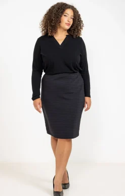 Toscane Boutique Jupes|Jupe droite NOIR