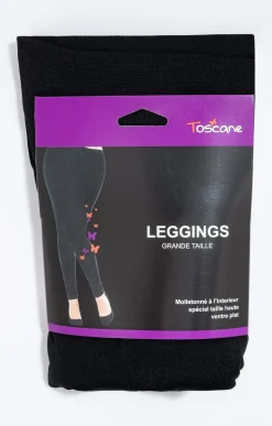 Toscane Boutique Accessoires|Legging chaud doublé polaire NOIR