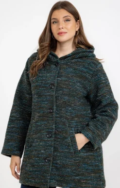 Toscane Boutique Manteaux|Manteau chiné SMOKE GREEN