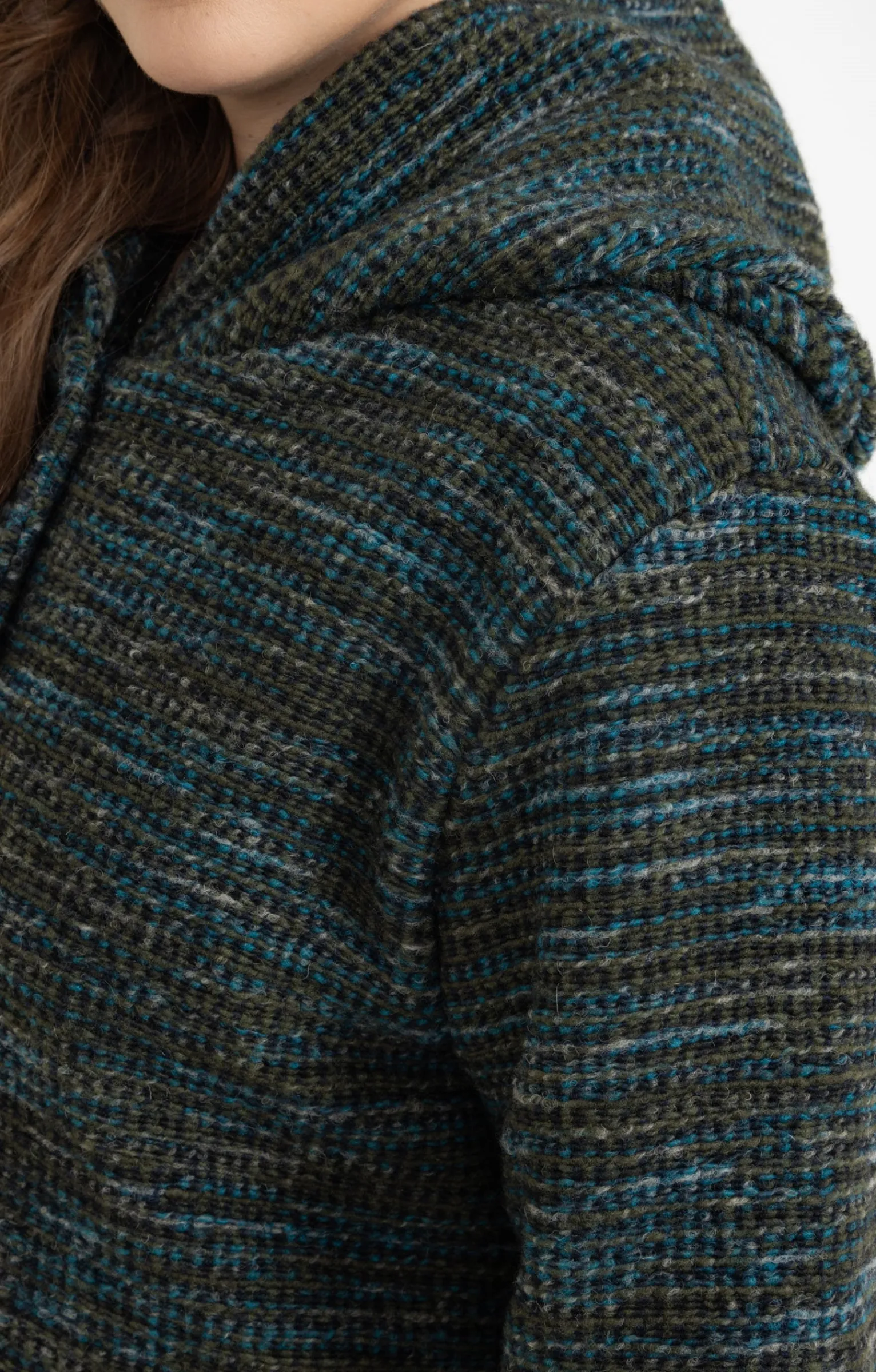 Toscane Boutique Manteaux|Manteau chiné SMOKE GREEN