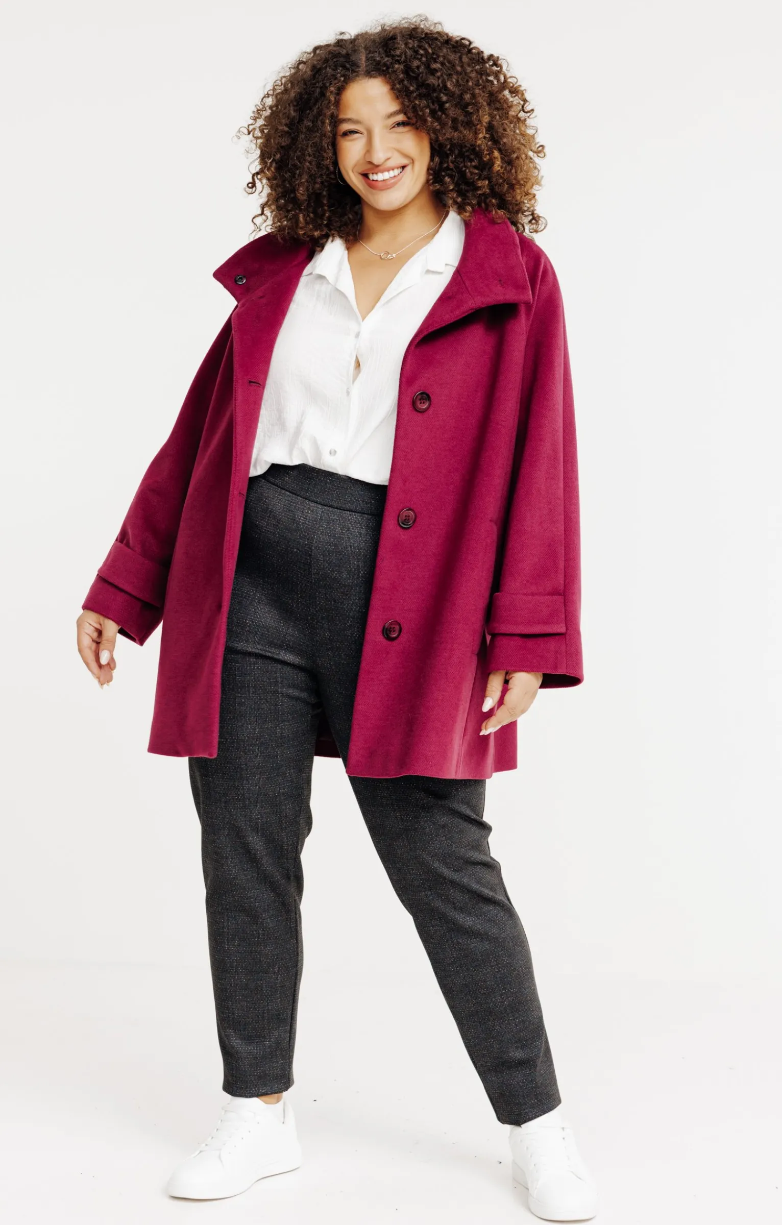 Toscane Boutique Manteaux|Manteau col boule BORDEAUX