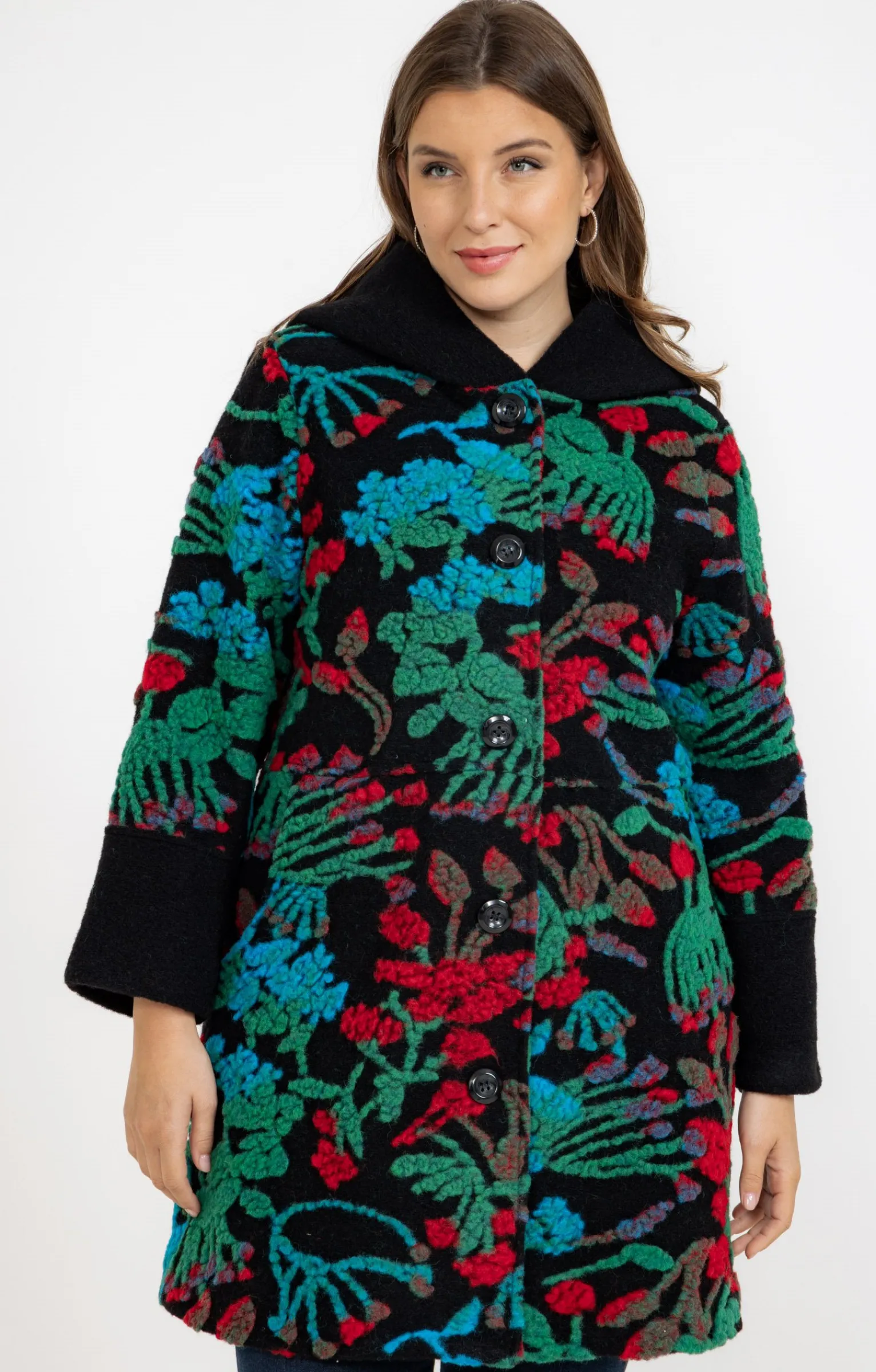 Toscane Boutique Manteaux|Manteau fantaisie NOIR