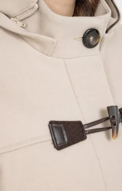 Toscane Boutique Manteaux|Manteau uni à capuche BEIGE