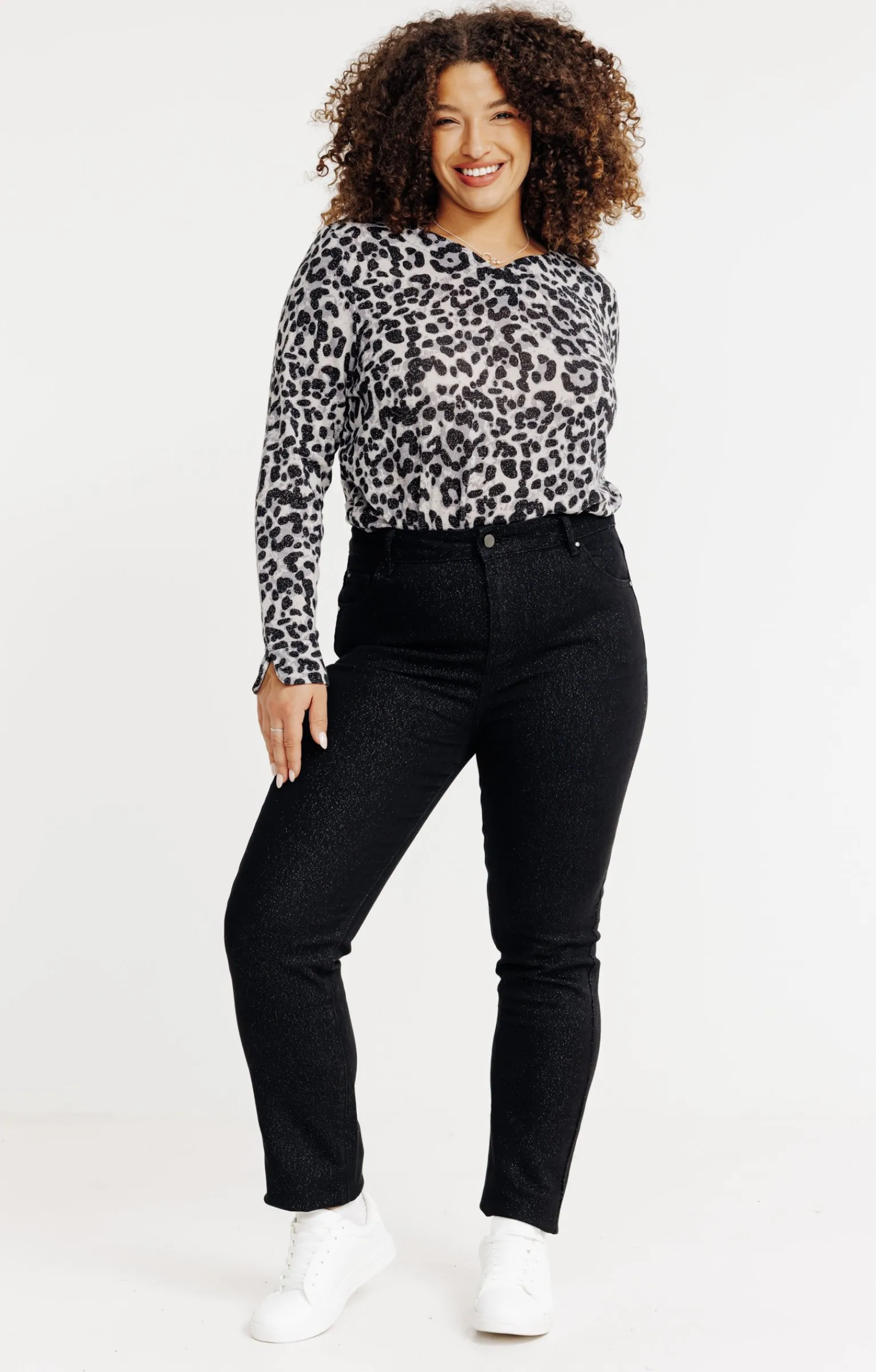 Toscane Boutique Pantalons|Pantalon 5 poches brillant NOIR