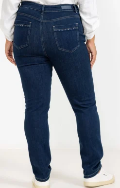 Toscane Boutique Pantalons|Pantalon 5 poches droit en denim BLEU