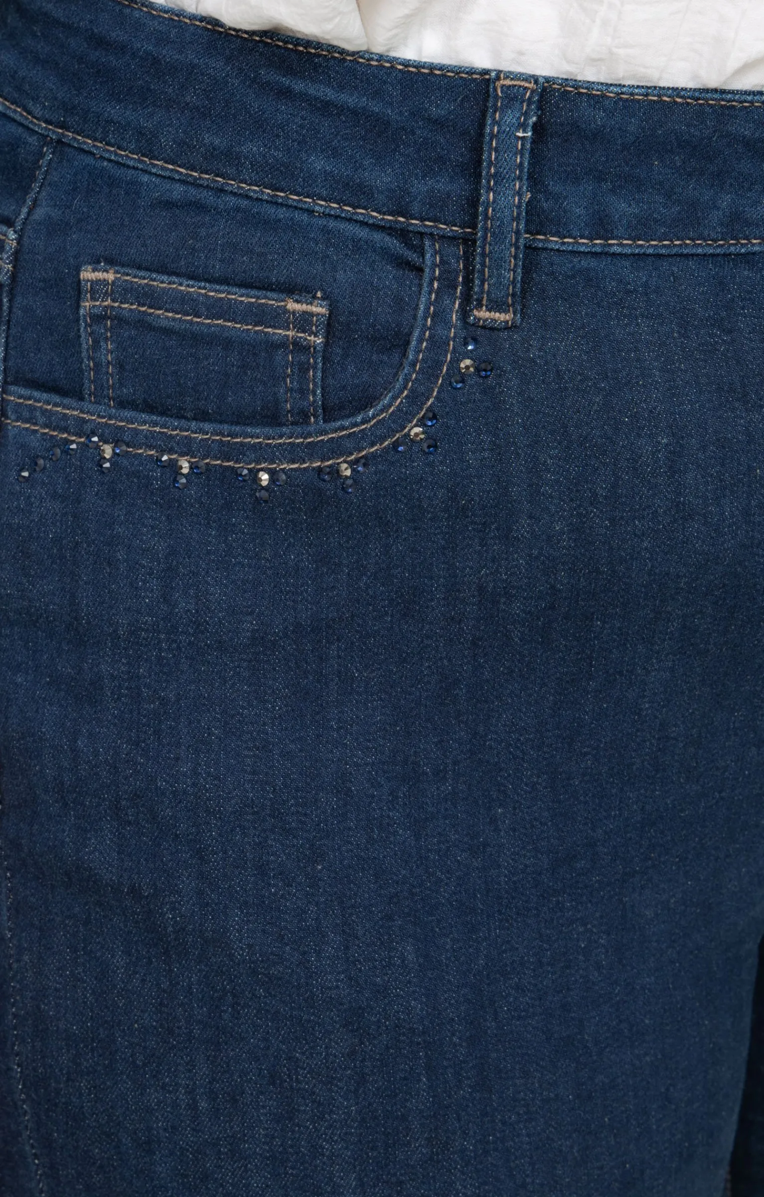 Toscane Boutique Pantalons|Pantalon 5 poches droit en denim BLEU