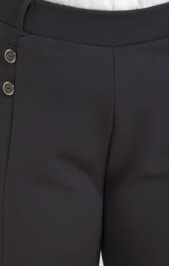 Toscane Boutique Pantalons|Pantalon droit avec boutons ARDOISE
