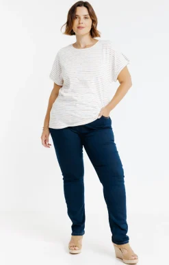 Toscane Boutique Pantalons|Pantalon droit denim BLEU