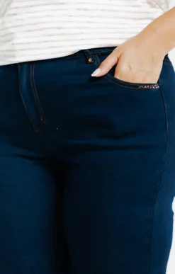 Toscane Boutique Pantalons|Pantalon droit denim BLEU