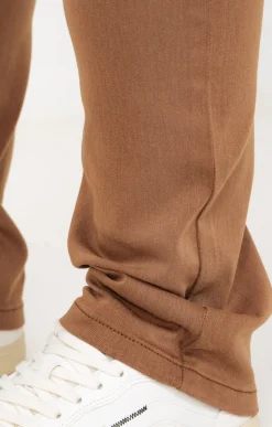 Toscane Boutique Pantalons|Pantalon droit effet satin CAMEL
