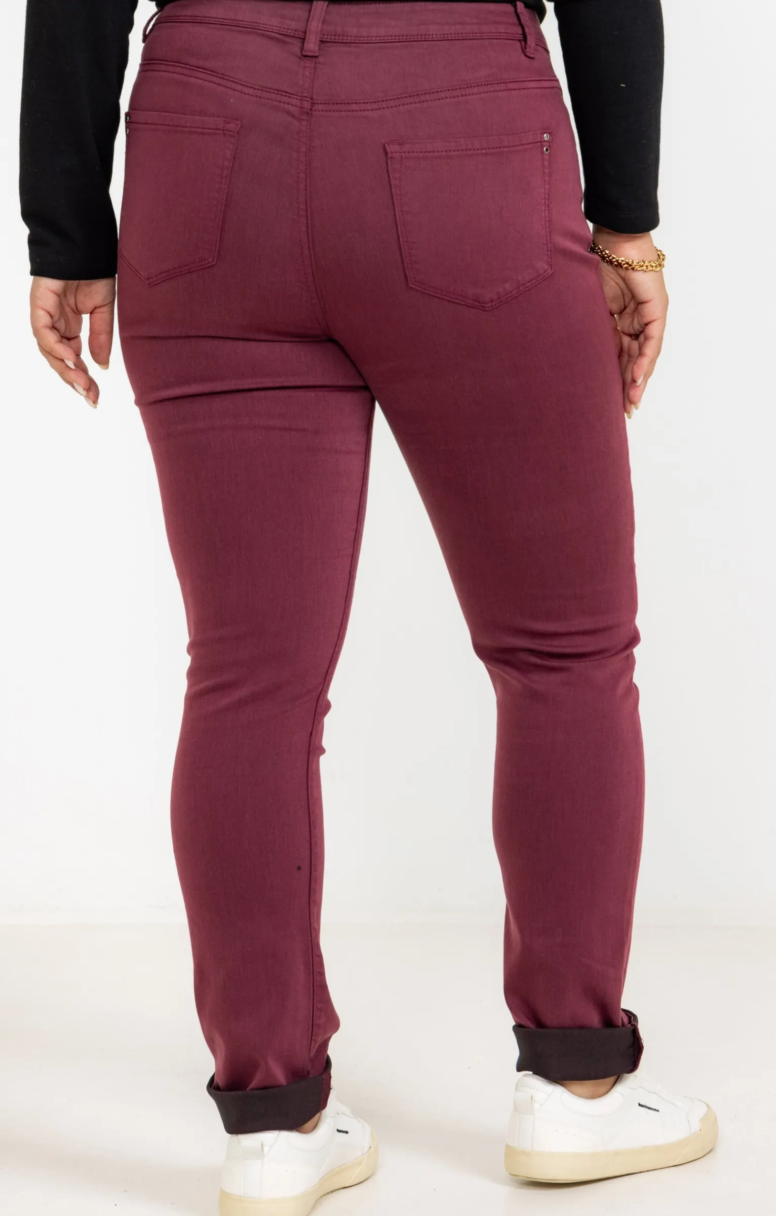 Toscane Boutique Pantalons|Pantalon droit effet satin BORDEAUX