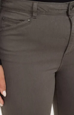 Toscane Boutique Pantalons|Pantalon droit effet satin KAKI