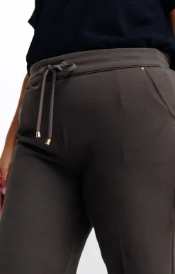 Toscane Boutique Pantalons|Pantalon droit style jogging KAKI