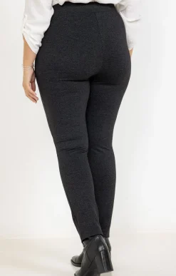 Toscane Boutique Pantalons|Pantalon en maille chinée ANTHRACITE