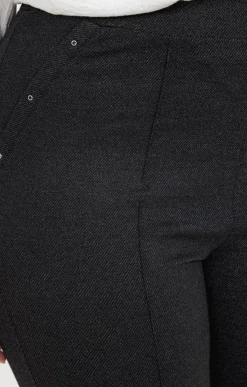 Toscane Boutique Pantalons|Pantalon en maille chinée ANTHRACITE