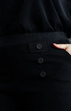 Toscane Boutique Pantalons|Pantalon fêtes large élégant NOIR