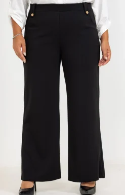 Toscane Boutique Pantalons|Pantalon large de ville NOIR