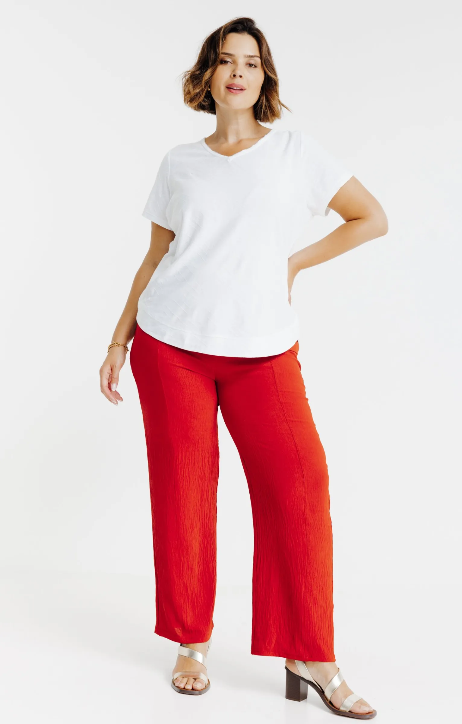 Toscane Boutique Pantalons|Pantalon large détail boutons coco ROSE POUDRE