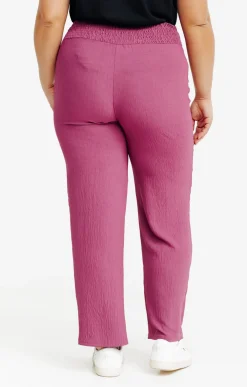Toscane Boutique Pantalons|Pantalon large détail boutons coco VIOLINE