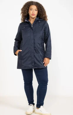 Toscane Boutique Parkas & Impers|Parka légère avec broderies anglaises MARINE