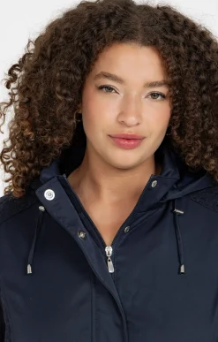 Toscane Boutique Parkas & Impers|Parka légère avec broderies anglaises MARINE