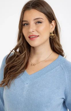 Toscane Boutique Pulls & Cardigans|Pull avec fil fantaisie BLEU ORAGE