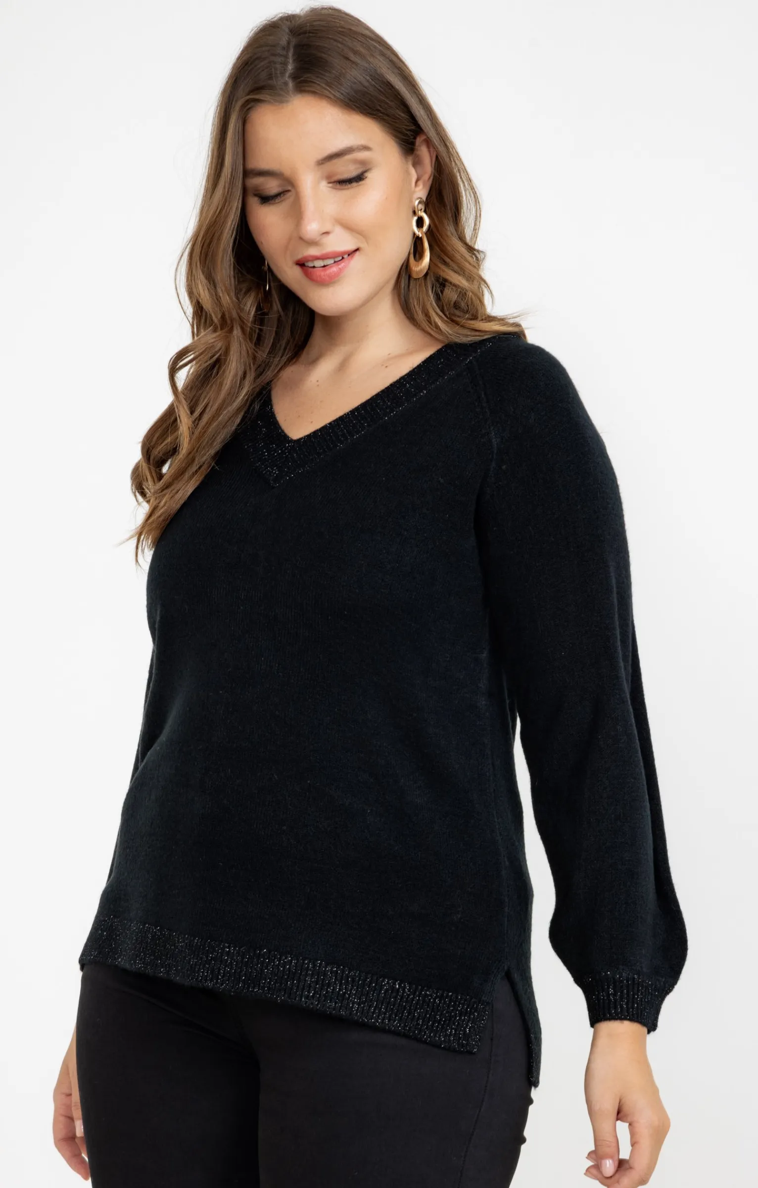 Toscane Boutique Pulls & Cardigans|Pull avec fil fantaisie NOIR