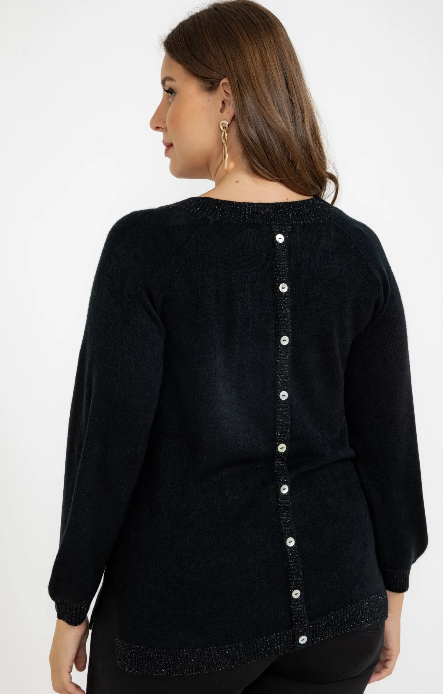 Toscane Boutique Pulls & Cardigans|Pull avec fil fantaisie NOIR