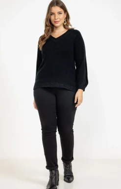 Toscane Boutique Pulls & Cardigans|Pull avec fil fantaisie NOIR