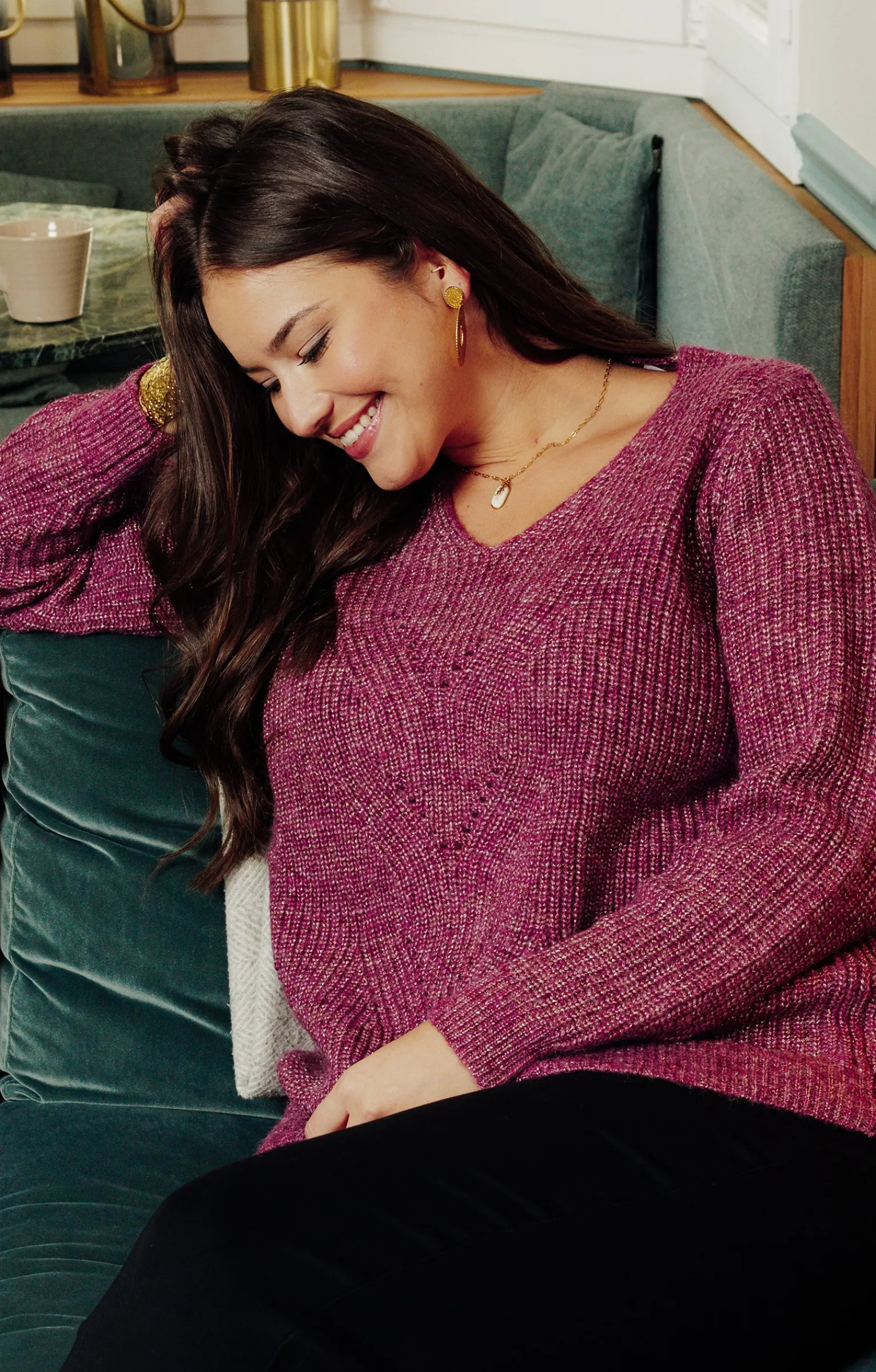 Toscane Boutique Pulls & Cardigans|Pull col V VIOLINE