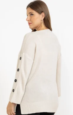 Toscane Boutique Pulls & Cardigans|Pull col V BEIGE
