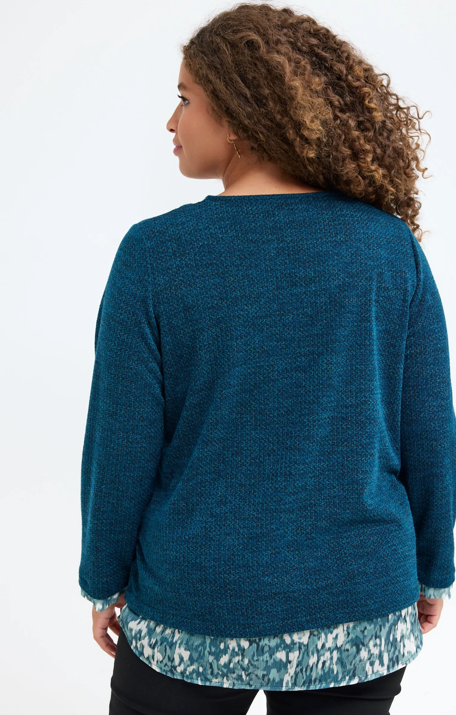 Toscane Boutique Pulls & Cardigans|Pull 2-en-1 avec collier VERT CONIFERE