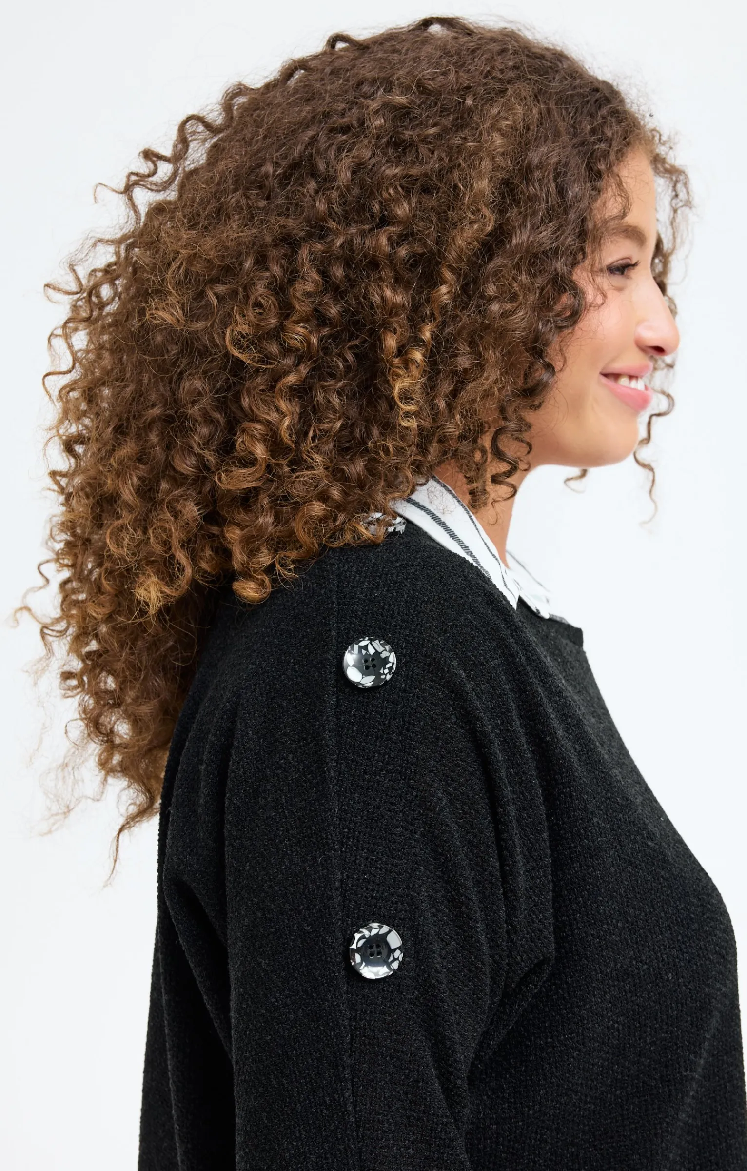 Toscane Boutique Pulls & Cardigans|Pull 2-en-1 avec empiècement rayé NOIR