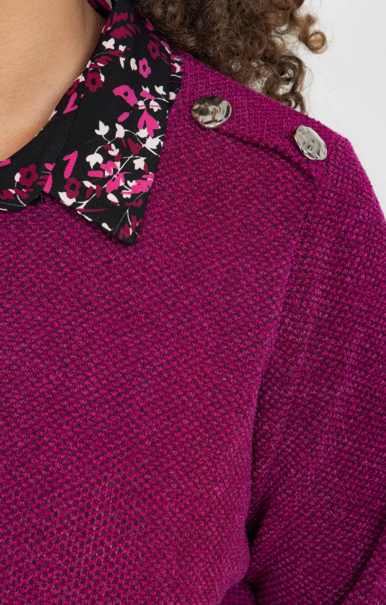 Toscane Boutique Pulls & Cardigans|Pull 2-en-1 avec fil lurex FUCHSIA