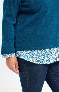 Toscane Boutique Pulls & Cardigans|Pull 2-en-1 empiècement fantaisie CANARD