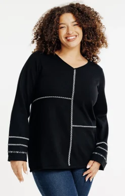 Toscane Boutique Pulls & Cardigans|Pull graphique NOIR