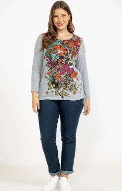 Toscane Boutique Pulls & Cardigans|Pull imprimé fantaisie GRIS