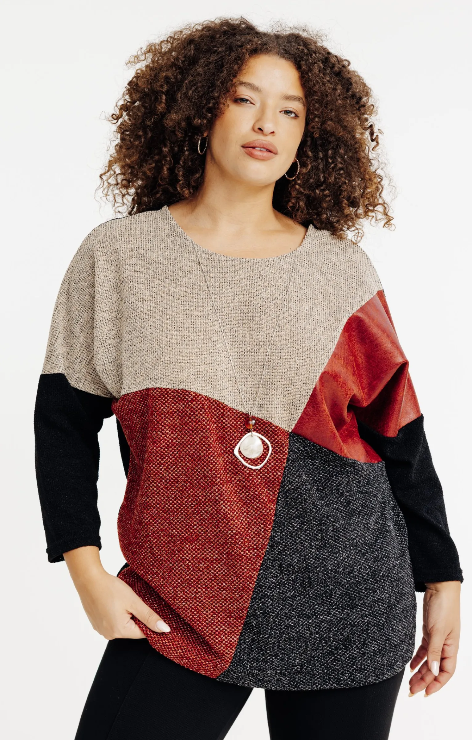 Toscane Boutique Pulls & Cardigans|Pull patch TERRACOTTA