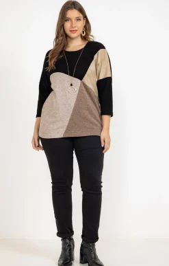 Toscane Boutique Pulls & Cardigans|Pull patch avec collier AVOINE