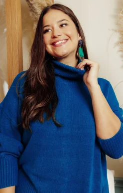 Toscane Boutique Pulls & Cardigans|Pull uni col montant CANARD