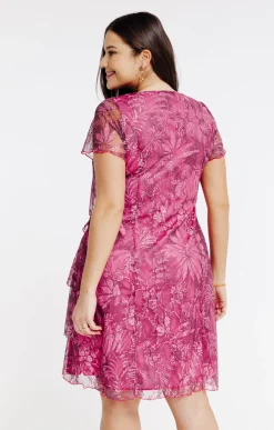 Toscane Boutique Robes|Robe en dentelle avec volants VIOLINE