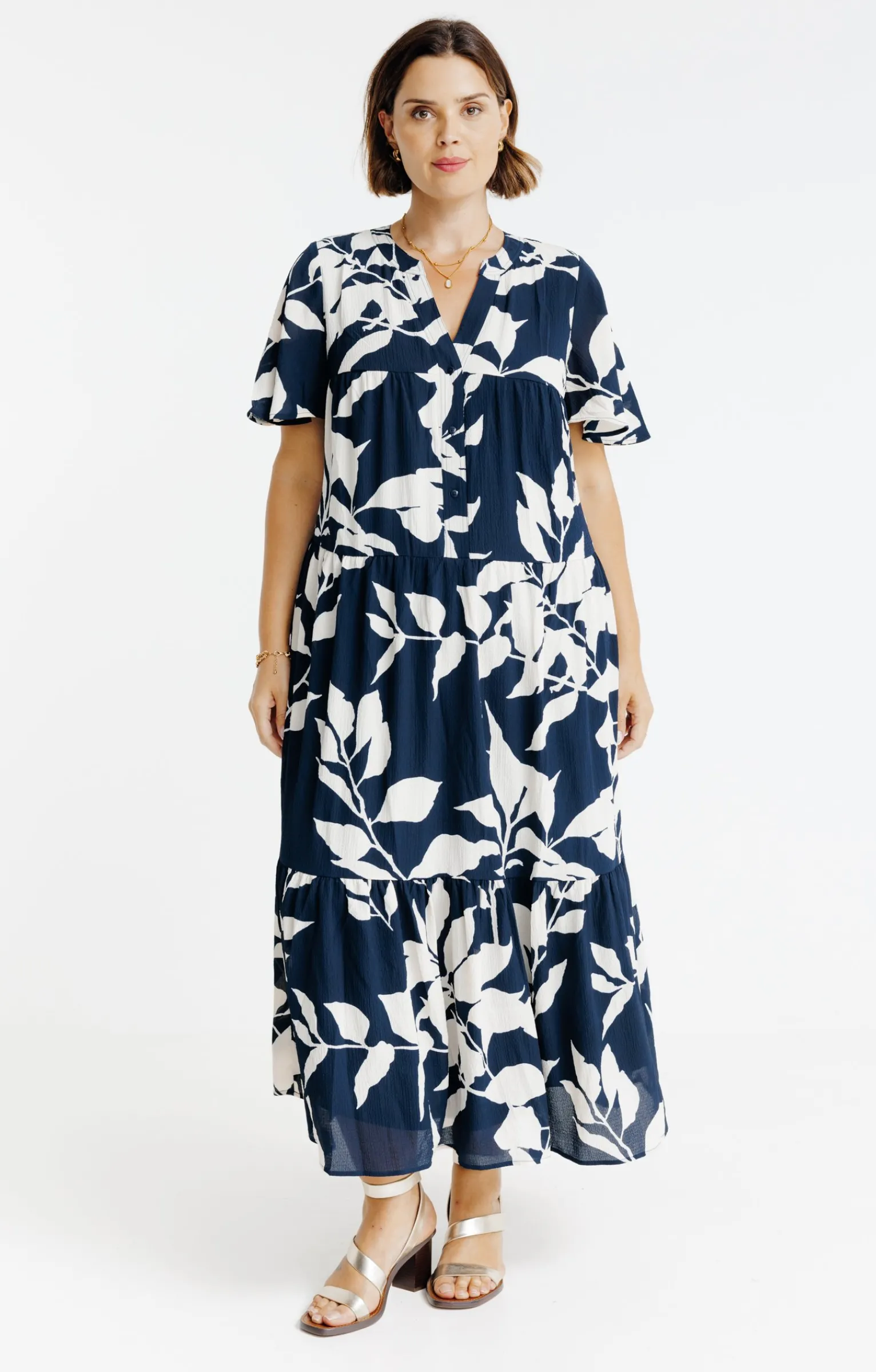 Toscane Boutique Robes|Robe longue imprimé fleuri MARINE
