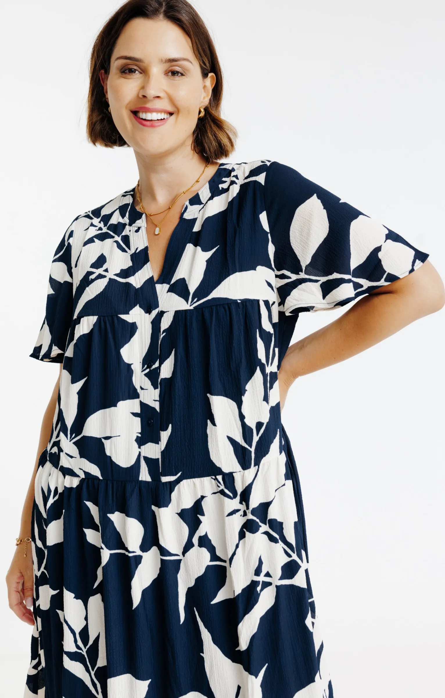 Toscane Boutique Robes|Robe longue imprimé fleuri MARINE
