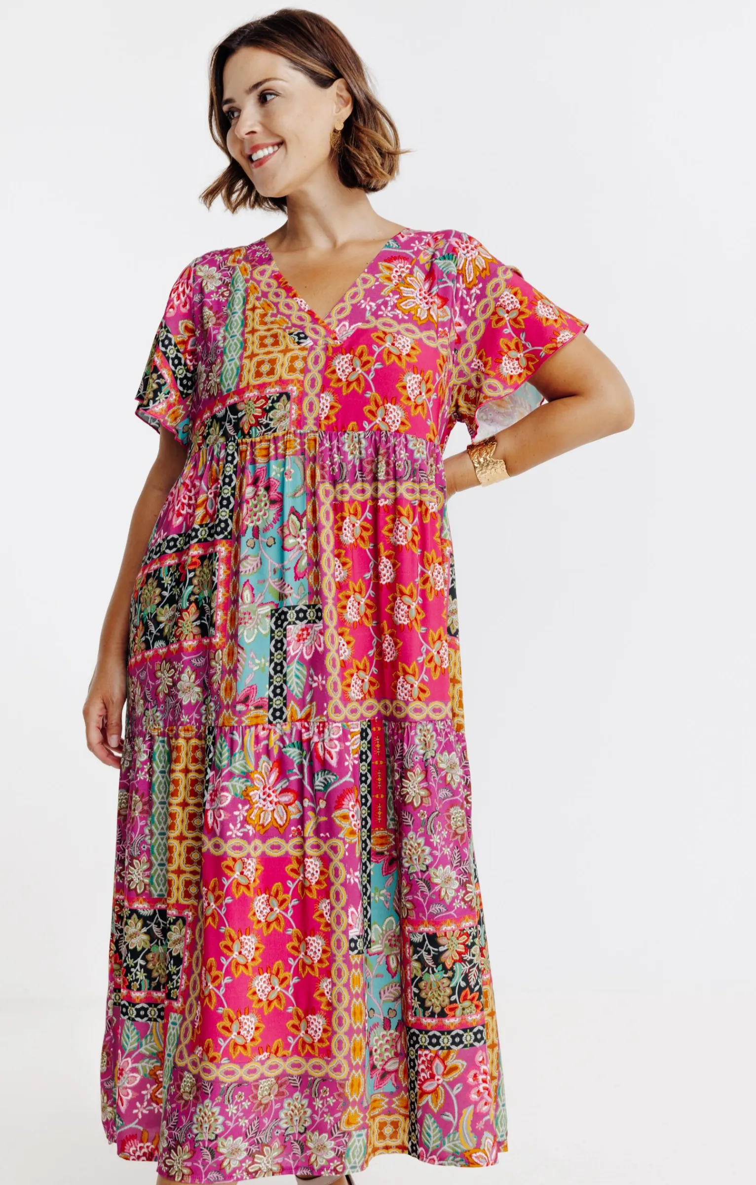 Toscane Boutique Robes|Robe longue imprimée MULTICOLORE