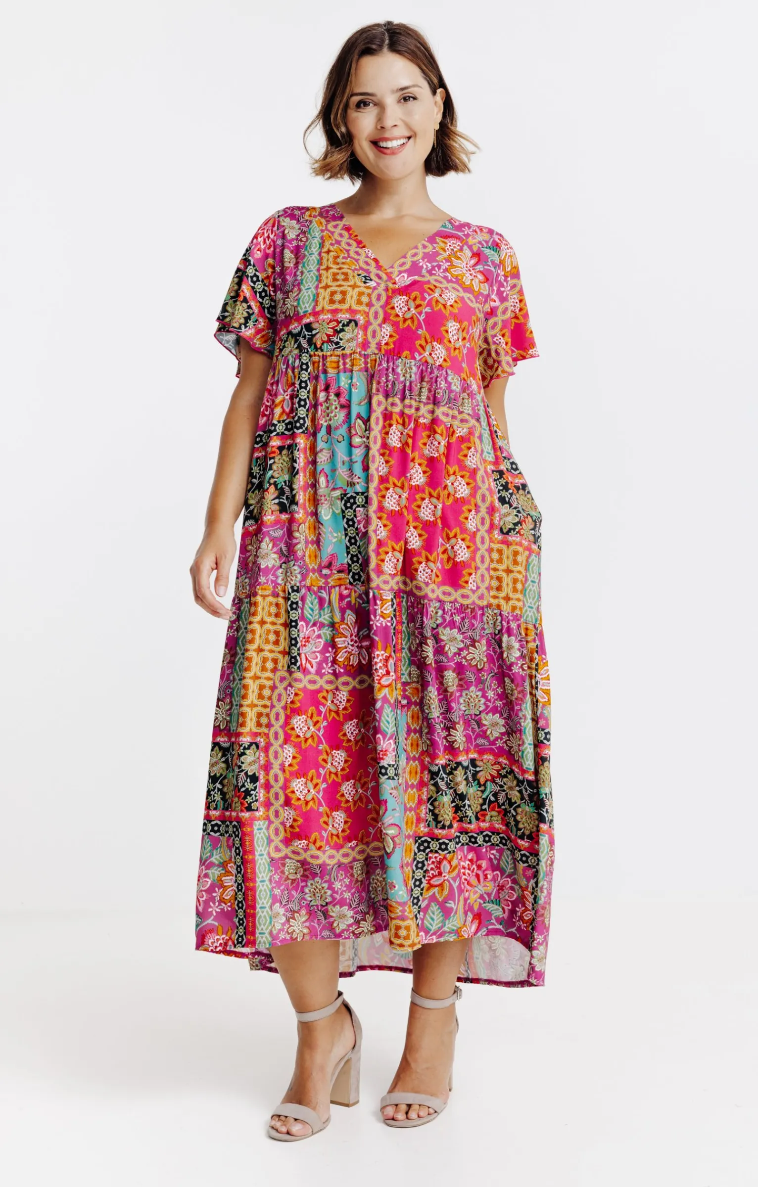 Toscane Boutique Robes|Robe longue imprimée MULTICOLORE