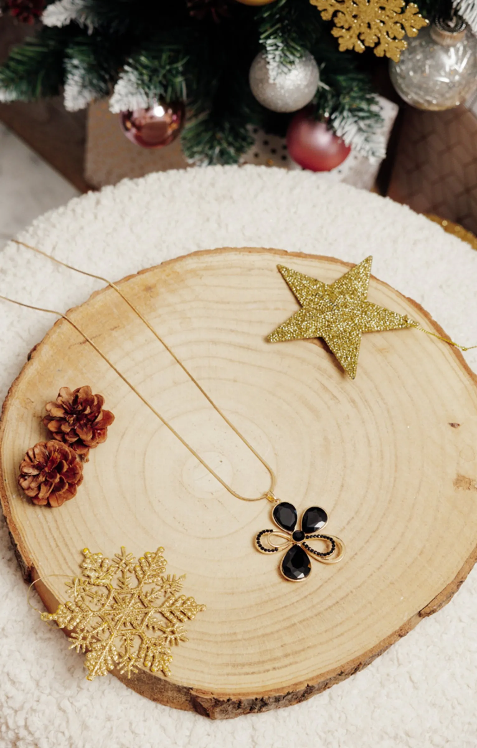 Toscane Boutique Accessoires|Sautoir fleur bicolore DORE