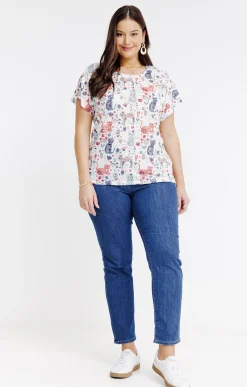 Toscane Boutique Tee-shirts|Tee-shirt à imprimé chats BLEU ORAGE