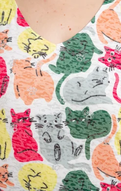 Toscane Boutique Tee-shirts|Tee-shirt à imprimé chats LAPIS